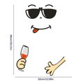 thumbnail image 3 of QTOCIO Fridge Sticker Home Decoration Fridge Sticker Sunglasses Fridge Sticker Happy Delicious Face Kitchen Fridge Wall Stickers Art, 3 of 4
