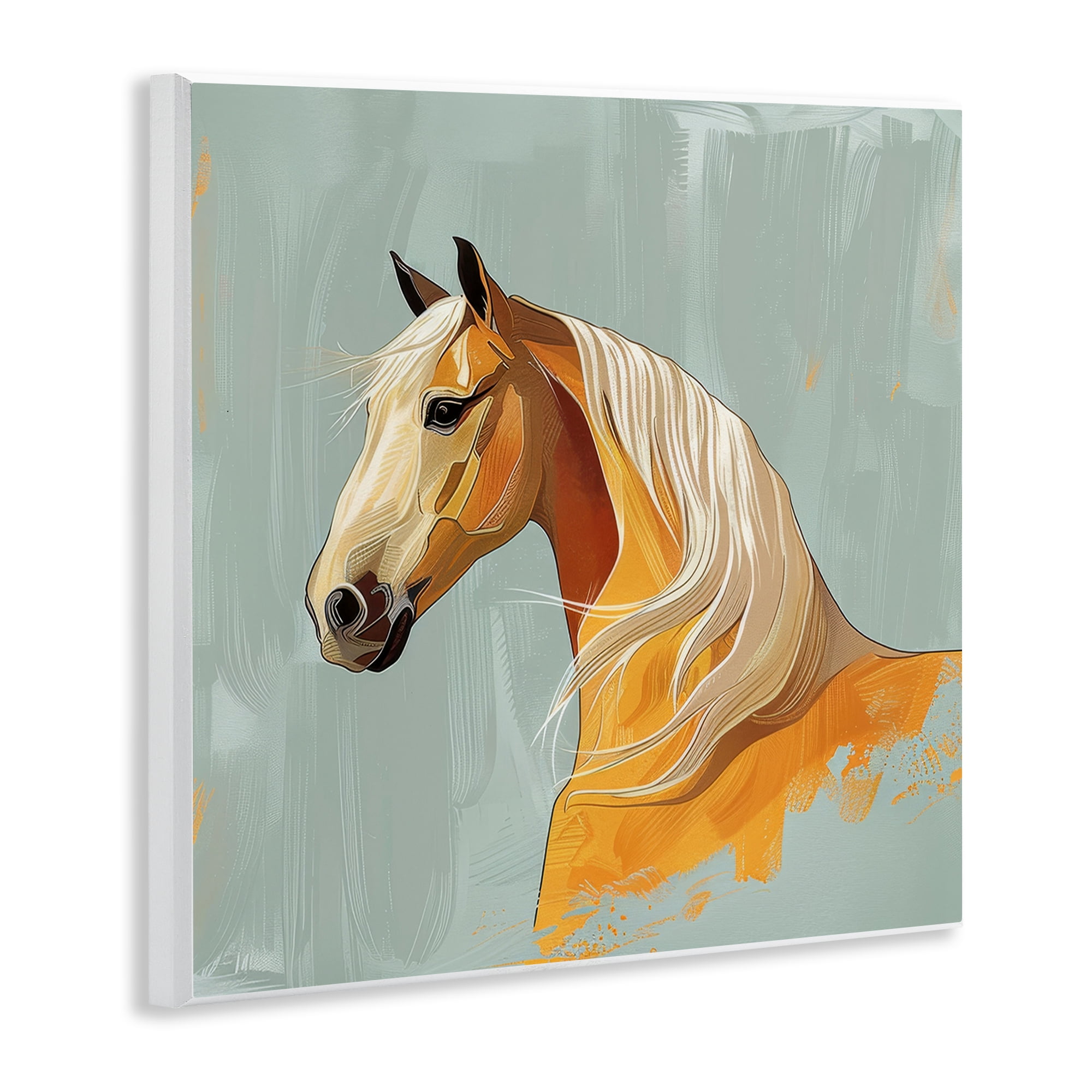 Stupell Industries Equine Elegance Portrait Animals Painting Unframed Art Print Wall Art, 12 x 12
