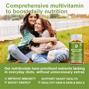 Beworths Multivitamin & Minerals Capsules with Iron, Methylfolate, Zinc, Vitamin D3 & K2 - Immunity Support, Boost Energy, Healthy Hair & Skin - 120 Capsules