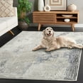 thumbnail image 3 of SAFAVIEH Pyramid Deacon Abstract Area Rug, Ivory Gray/Navy, 6'7" x 6'7" Square, 3 of 8