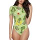 thumbnail image 1 of Balery Cute Dinosaurs Cartoon Body de cuello redondo de manga corta para mujer Tops de manga corta Tops básicos-Small, 1 of 7