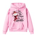 thumbnail image 4 of WhouRiu Girls Letter Graphic Pullover Hoodies Kids Autumn Casual Hooded Sweatshirts With Pockets, 4 of 4