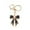 Black, variant on Sparkly Gold Plated Color Rhinestone Bow Keychains For Women Charms For Key Purse