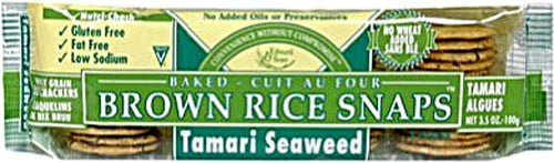 Edward & Sons Brown Rice Snaps Tamari Seaweed 3.5 Ounce by Edward & Sons