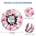 thumbnail image 3 of Shower Caps,Pioneer Flower Floral Print Pattern Waterproof Shower Cap for Women 4 Pieces,Double Reusable Hair Cover for Shower PEVA Elastic Stretch Hem, 3 of 7