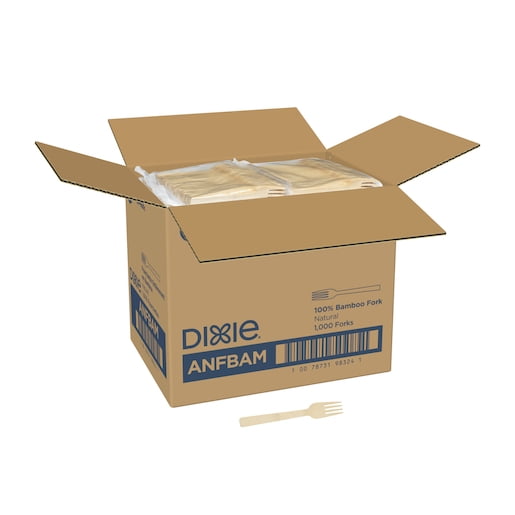 Dixie 100% 6" Bamboo Fork Made From 100% Natural Resources | 1,000/Case