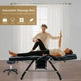 thumbnail image 6 of Sluting Massage Salon Tattoo Chair with Two Trays Esthetician Bed with Hydraulic Stool, Multi-Purpose 3-Section Facial Bed Table, Adjustable Beauty Barber Spa Beauty Equipment, Black, 6 of 7