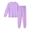 thumbnail image 7 of JIAYUE Girls Kids Pajamas Outs Cartoon Pattern Print Crew Neck Long Sleeve Sleepwear Tops Elastic Waist Ankle-Tied Pants Cozy Loungewear Two Piece Set For Night Comfort Lightweight Wear,7-8 Years, 7 of 7
