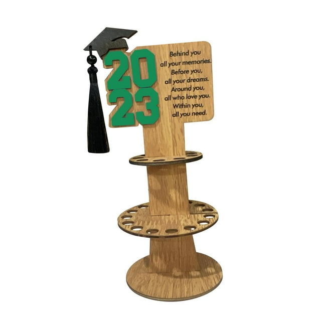 GUOOL Money Holder for 2023 Display Money Rack Holder Wooden Table Stand for Green