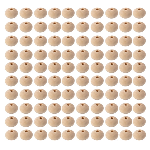 100 cuentas de madera de 25 mm de diámetro para manualidades, clásicas, elegantes, decorativas, prácticas, espaciadoras de madera.
