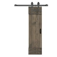 thumbnail image 3 of Mid-Century Style 24in.X 84in. Smoky Gray  Finished Knotty Pine Wood Barn Door with  Hardware Kit, 3 of 7