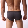 thumbnail image 5 of IAJDKMEK Men's Boxer Briefs - Low-Rise Sexy Underwear for Men, Flat-Angle Comfort Mens Boxer Briefs, Soft Boxer Briefs for Daily,Gray M, 5 of 6