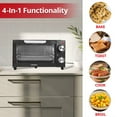 Aiwa 750W Black Toaster Oven 4 Slice with Baking Tray, Bake Toast Cook