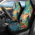 thumbnail image 2 of XYZCANDO Waterproof Front Car Seat Covers Truck Vehicle SUV, Breathable Comfy Car Front Seat Cover Set 2 Pack Breathable Cloth Tropical Toucan & Floral Sunset Print, 2 of 10