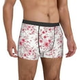 thumbnail image 5 of Men's Boxer Briefs, blooming pink berry blossoms Soft Comfy Mens Underwear Boxer Briefs Breathable With Widen Waist, 5 of 7