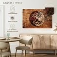 thumbnail image 5 of Elephant Stock Yin Yang Wood Style Tree Wall Art - Horizontal Canvas Wall Art - Living Room Wall Decor - Wellness Canvas - Brown And Beige Decor - 45" x 30", 5 of 8