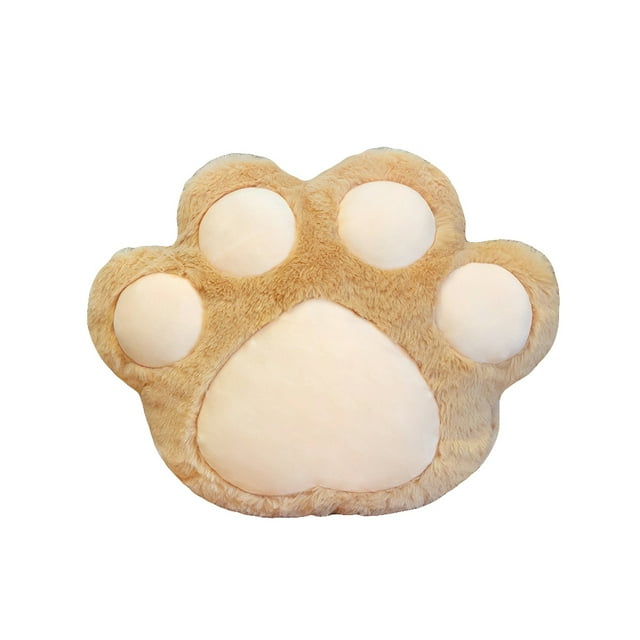 Almohada de felpa Linda pata de animal Yuarrent marrón