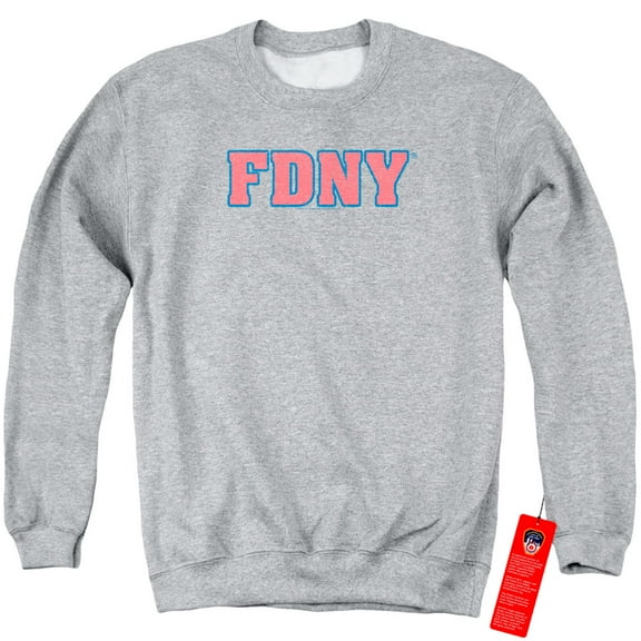New York City Fdny Adult Crewneck Sweatshirt Athletic Heather