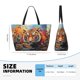 thumbnail image 4 of Fotbe Colorful Plant Tiger Bolsa de Viaje para Playa - Resistente al Agua, Bolsa Tote de Gran Capacidad y Ligera con 7 Bolsillos para Mujeres y Hombres, 4 of 7