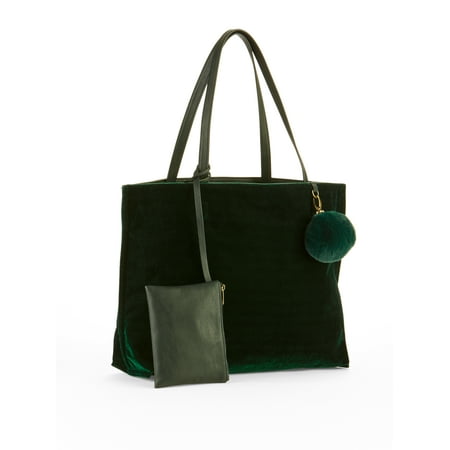 Time And Tru Emerald Velvet Tote