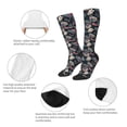 thumbnail image 3 of Naloa Colorful Tropical Leaves Thigh High Socks Extra Long Stretchy Sock Women Over Knee High Opaque Stocking Daily Wear, 3 of 6