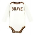 thumbnail image 5 of Hudson Baby Infant Boy Cotton Long-Sleeve Bodysuits, Brave Lion 5 Pack, Newborn, 5 of 7