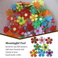 thumbnail image 2 of 100 Pieces Flowers Appliques Colorful Felt Flower Shape Patch Accessory Embellishments DIY Hair Clip Clothes Hat Sewing, 2 of 8