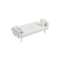 thumbnail image 6 of 71.7"Teddy Fleece Sofa Bed,  Convertible Sleeper Sofa with Adjustable Backrest and 2 Pillows, Modern Sleeper for Living Room, Bedroom,office, Beige, 6 of 8