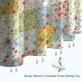 thumbnail image 6 of Pioneer Flower Floral Print Pattern Shower Curtain 72"x84", Bathroom Decorative Shower Curtain Set with 12 Hooks, Waterproof Washable, 6 of 6