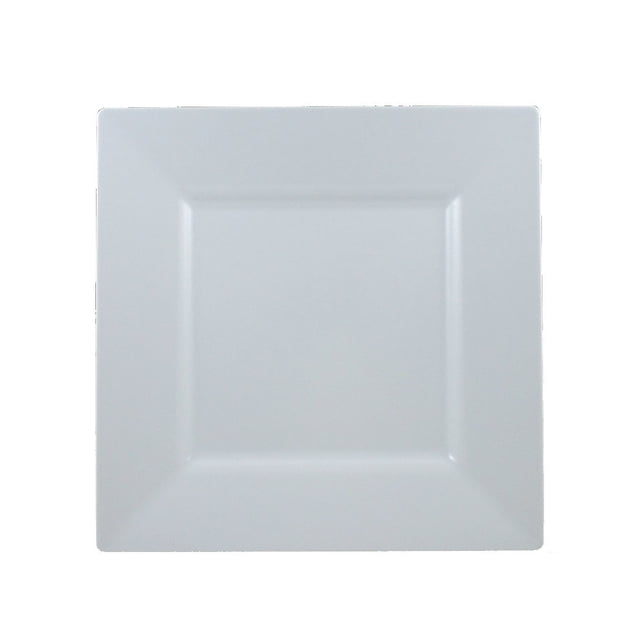 Maryland Plastics Plastic 9.5" | White | Simply Squared | 10 Pcs. Plate