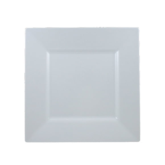 Maryland Plastics Plastic 9.5" | White | Simply Squared | 10 Pcs. Plate
