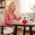 thumbnail image 5 of Koala Desk Companion Plush Soft White Stuffed Animal Charms with Colorful Outfits for Office Decor and Travel Buddies Pink, 5 of 6
