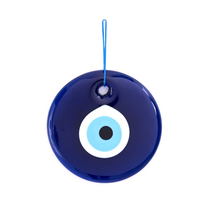 Ornament Erbulus 5 cristales azules para colgar en la pared con forma de ojo malvado