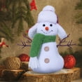 thumbnail image 5 of Cute Christmas Snowman Sitting Doll Window Display Rudolf Checkered Hat Doll Decoration Decoration, 5 of 5