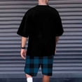 thumbnail image 4 of WILLBEST Conjunto de Camiseta y Pantalones Cortos de Verano para Hombre, Informal, con Estampado de Oso, Diseño A Cuadros, para Gimnasio, Deportes y Vacaciones, 4 of 5