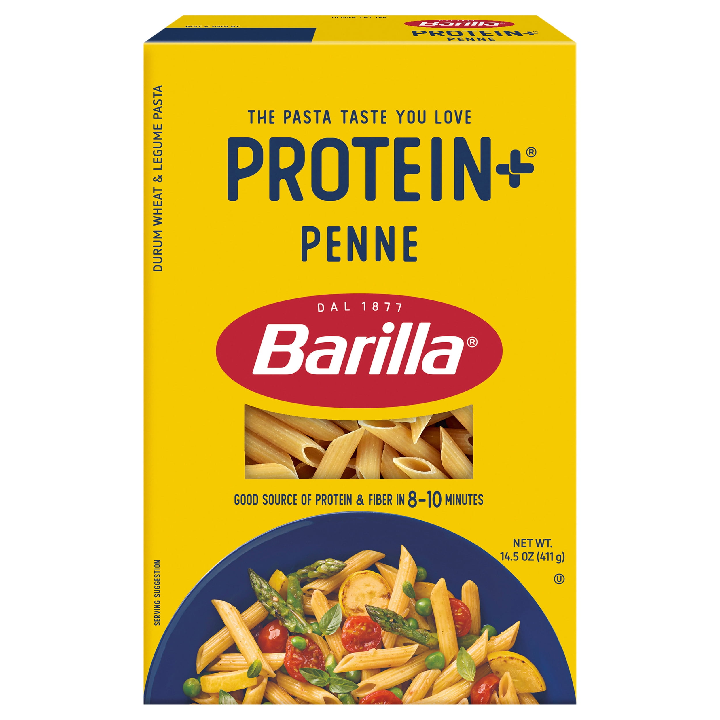 Barilla Protein+ Penne Pasta, Plant Based Pasta, 14.5oz