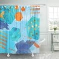 thumbnail image 1 of Cortina de Ducha ABPHQTO Acuarela Infantil Abstracta Azul Naranja 160x180 cm, 1 of 1