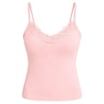 thumbnail image 4 of HAYIMI Women Lady V Neck Lace Patchwork Tank Tops With Straps Summer Solid Color Sleeveless Birthday Camisole, 4 of 5