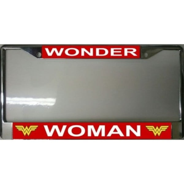 Graphics and More Wonder Woman Movie Blue Logo Pattern License Plate Tag Frame Graphics and More Wonder Woman Movie Blue Logo Pattern License Plate Tag Frame