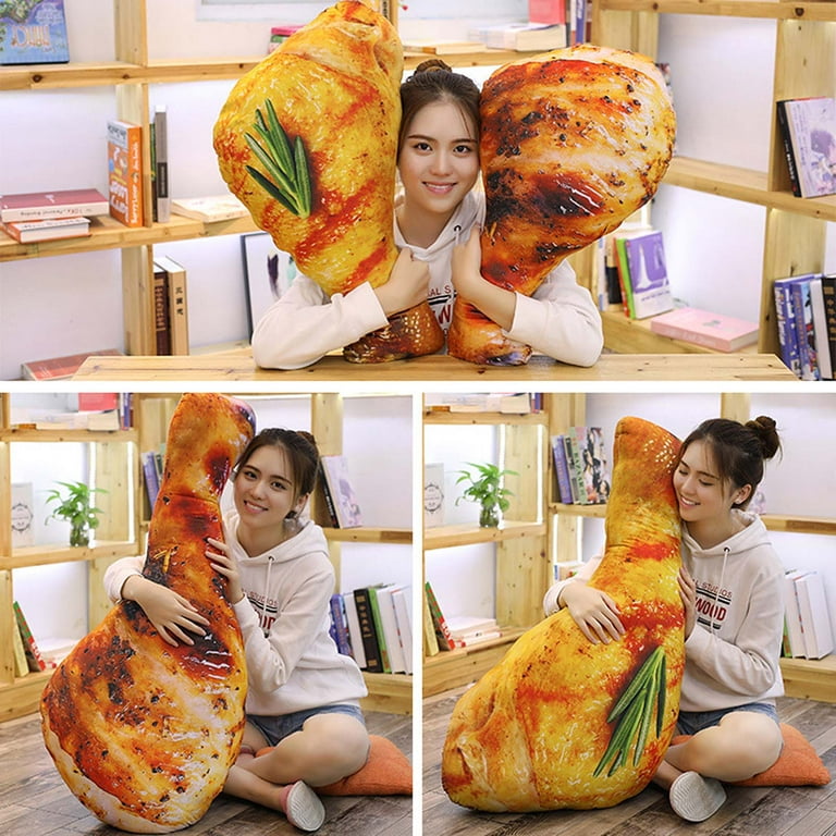 55cm 3D simulation cuisses de poulet frites oreiller décoration de la  maison coussin alimentaire peluche vivante jouets en peluche | oreiller de  luxe