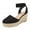 Black, variant on OAVQHLG3B Women's Sandals on Womens Elastic Ankle Strap Comfortable Breathable Weaving Shoes Wedges Sandals
