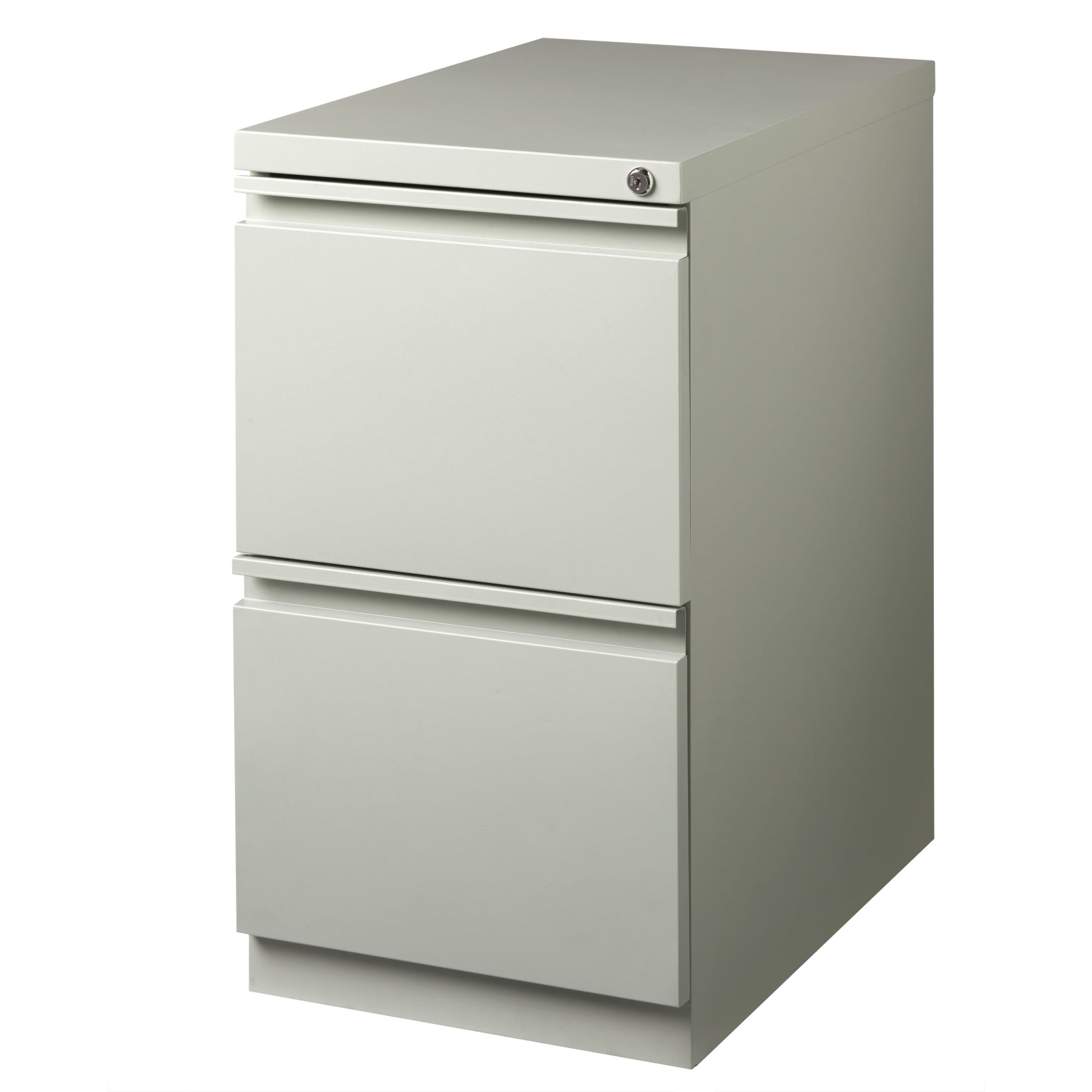 Hirsh 23" Deep Mobile Pedestal File Cabinet 2 Drawer File-File, Letter Width, Gray