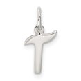 thumbnail image 1 of Pendentif Breloque Collier Monogramme Prénom Initiale Lettre T Délicat en Argent Sterling 925, 1 of 8