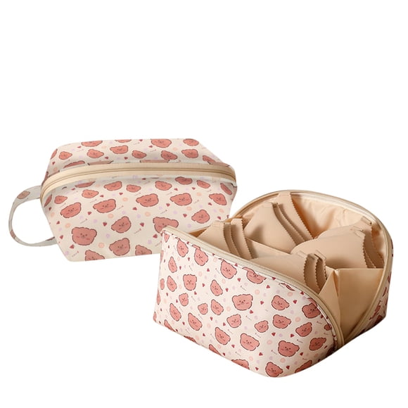 Bolsa organizadora de ropa interior de viaje MOSSTYUS Satin Rose Pink