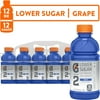 Gatorade G2 Lower Sugar Thirst Quencher Grape Sports Drinks, 12 fl oz, 12 Count Bottles