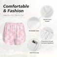 thumbnail image 4 of Balery Easter Cute Rabbit Pantalones cortos deportivos para mujer con forro y dos bolsillos, elásticos, para entrenamiento, gimnasio, yoga-XX-Large, 4 of 7