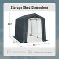 thumbnail image 2 of Alpha Joy 5.9 x 9.8 x 6.8ft Outdoor Storage Shed Heavy Duty Portable Carport Canopy Shelter, for Bike, Motorcycle, Garden Storage, 2 of 8