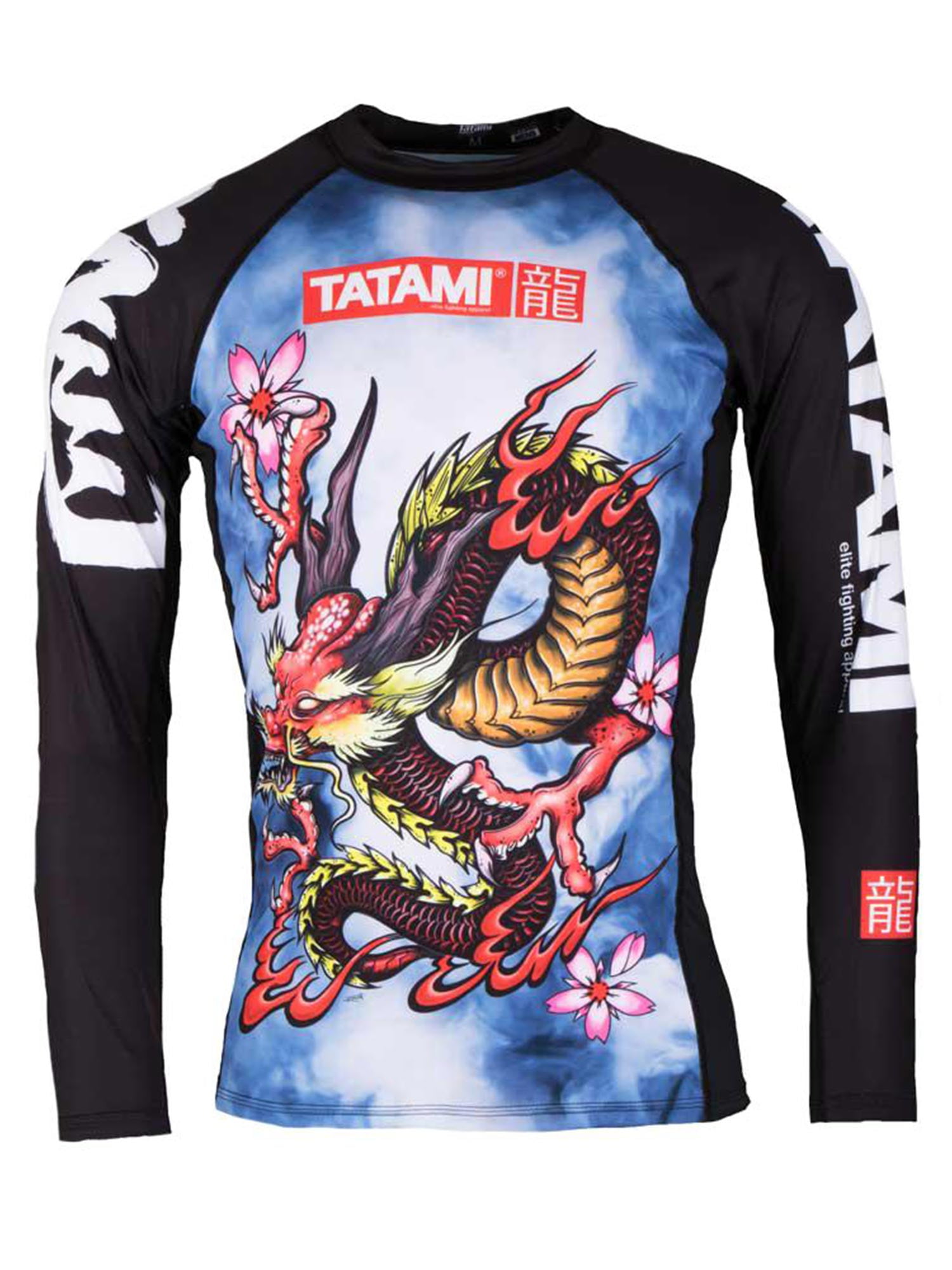 Tatami Fightwear Men's Oriental Dragon Rash Guard MMA BJJ Black