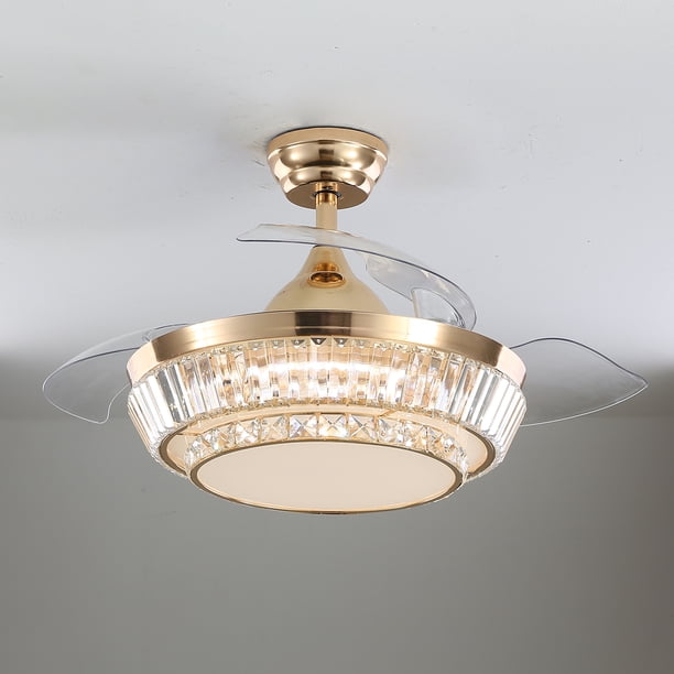 SINGES 42-in Modern Ceiling Fan, Retractable Ceiling Fan with Lights