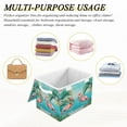 thumbnail image 7 of Ryvnso Flamingo Tropical Palm Tree Sea Large Lidded Foldable Storage Baskets Cubes Boxes Lids Bin for Home, 7 of 7